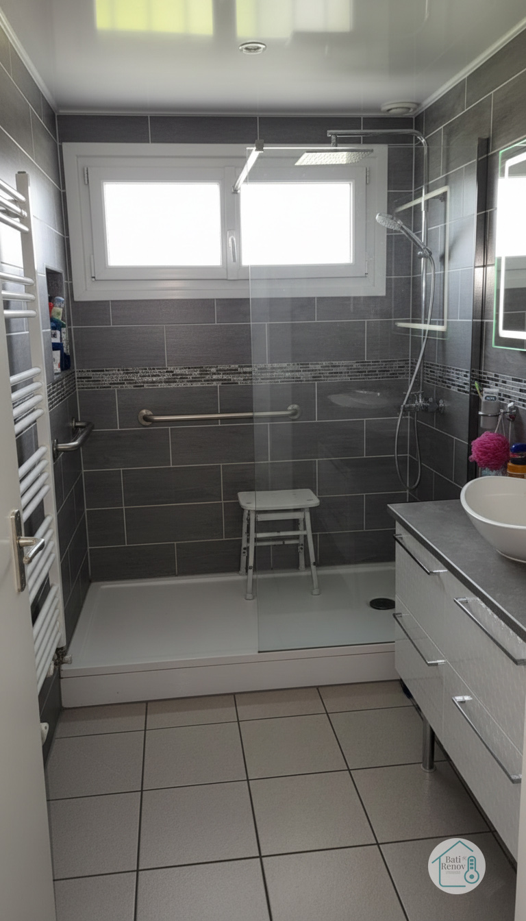 Après douche sécurisée senior receveur antidérapant Lille