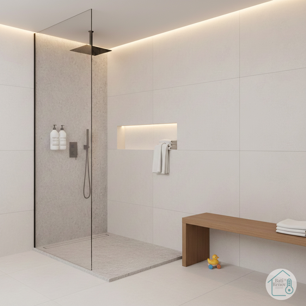 Douche design extra-plate